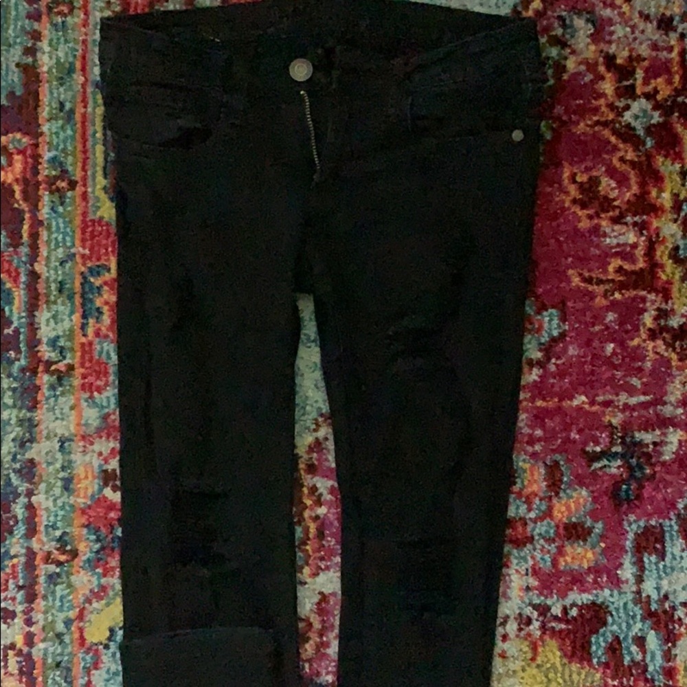 Distressed jeans